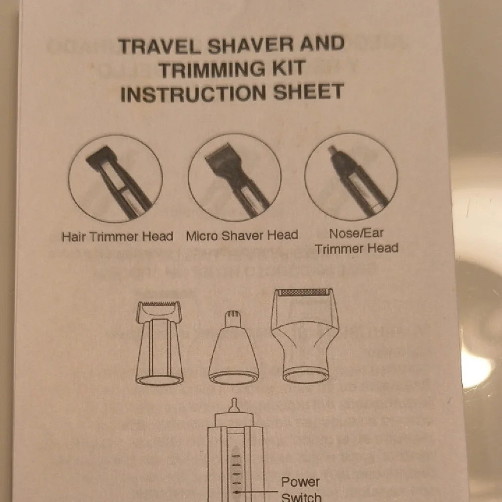 Travel Shaver And Trimming Kit